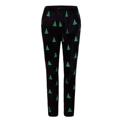 Christmas Costume Slim-fit Printed Trousers