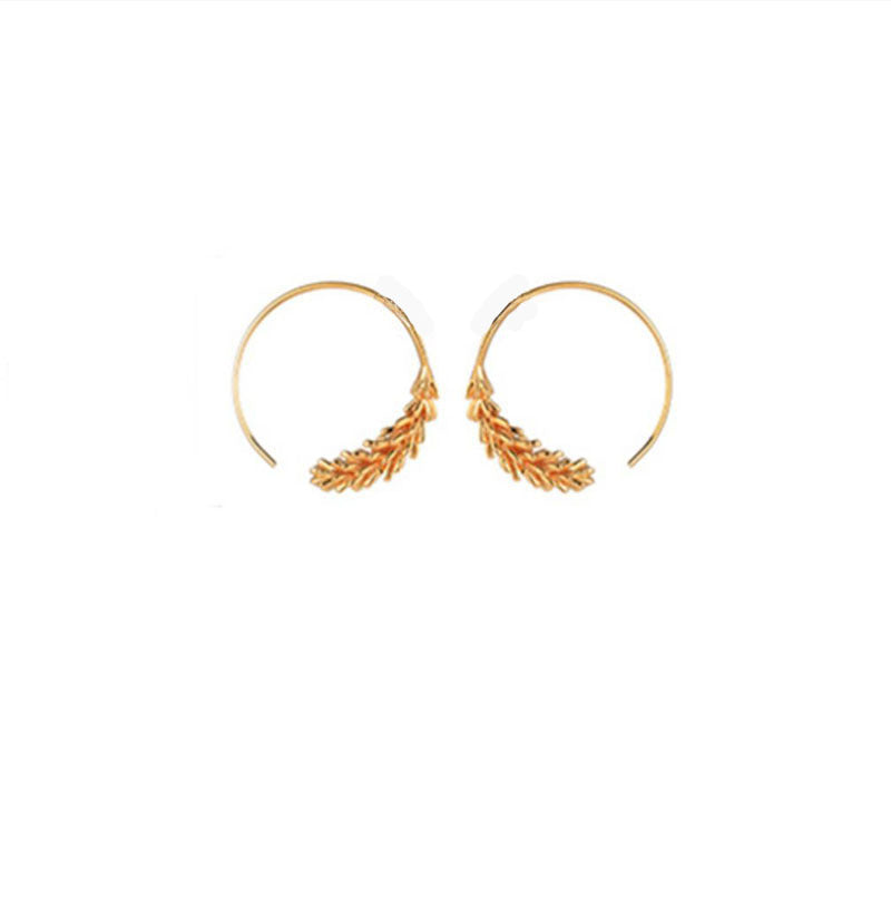 Stylish Wheat Circle Earrings