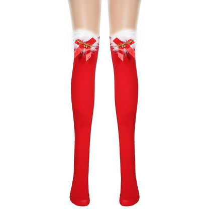 Red Long Bow Christmas Stockings