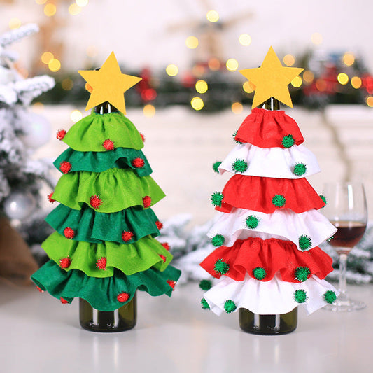 Christmas Tree Wine Bottle Cover Ball Decoration