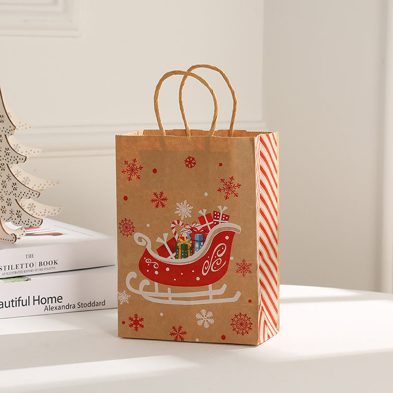 Christmas Gift Portable Kraft Paper Bag