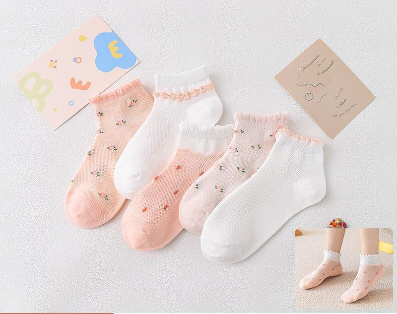 Kids' Breathable Cotton Short Socks