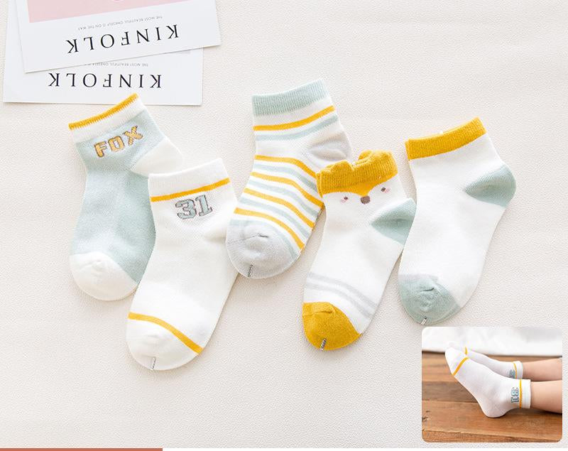 Kids' Breathable Cotton Short Socks