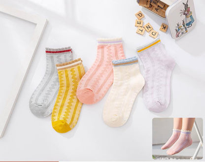 Kids' Breathable Cotton Short Socks