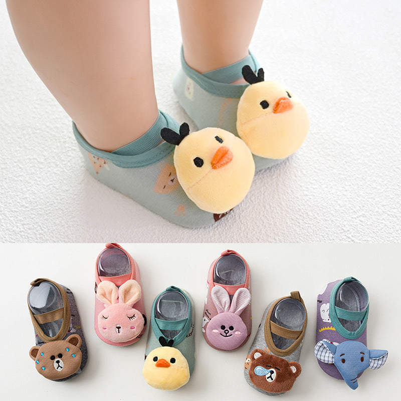 Ultra-Thin Baby Floor Socks - Cartoon Designs