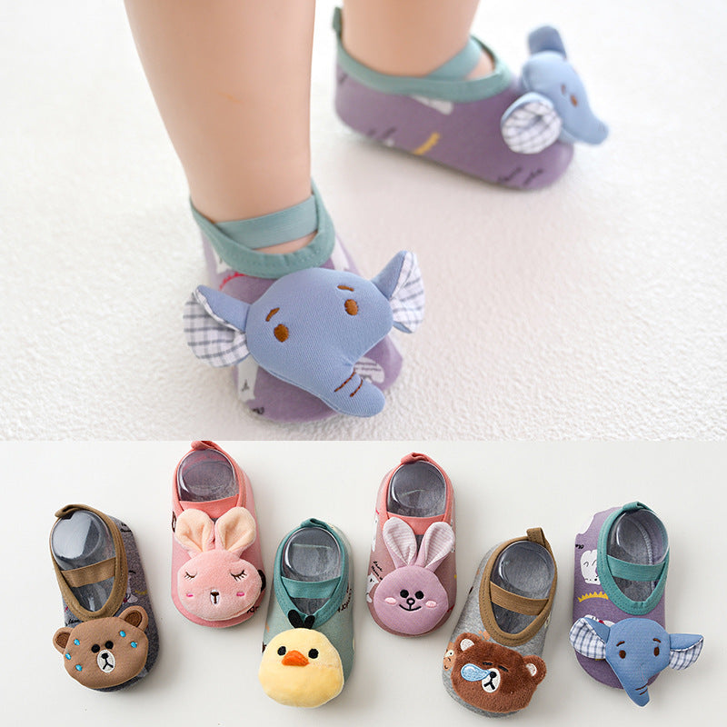 Ultra-Thin Baby Floor Socks - Cartoon Designs