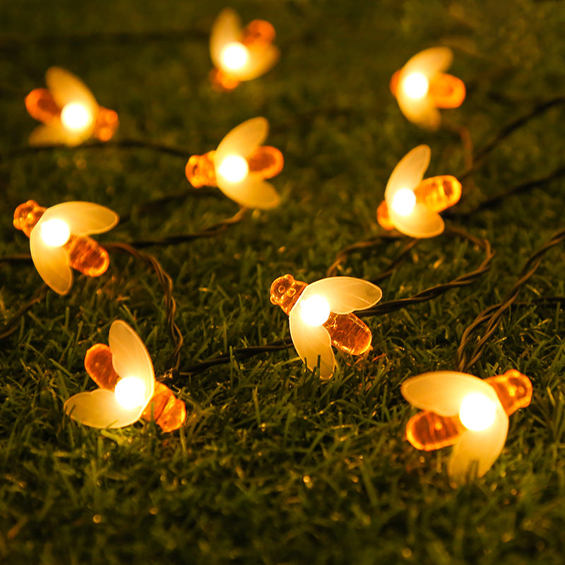 Solar Bee String Lights Christmas Garden Décor