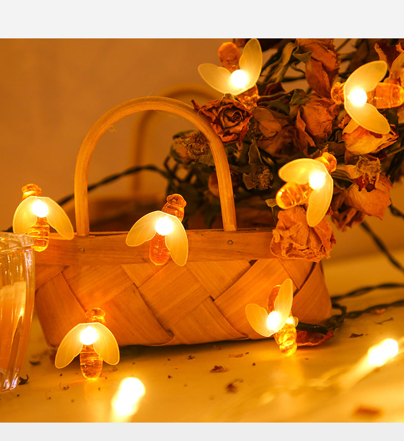 Solar Bee String Lights Christmas Garden Décor