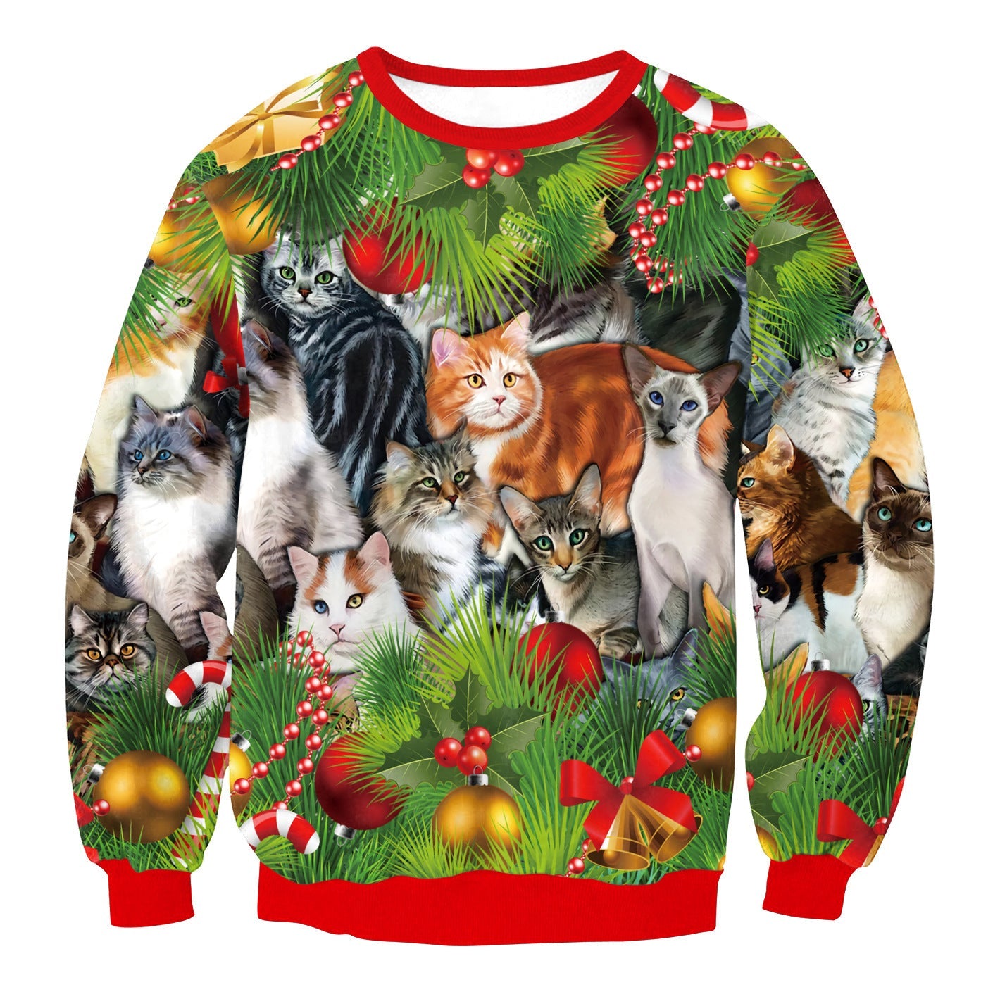 Festive Round Neck Christmas Sweater