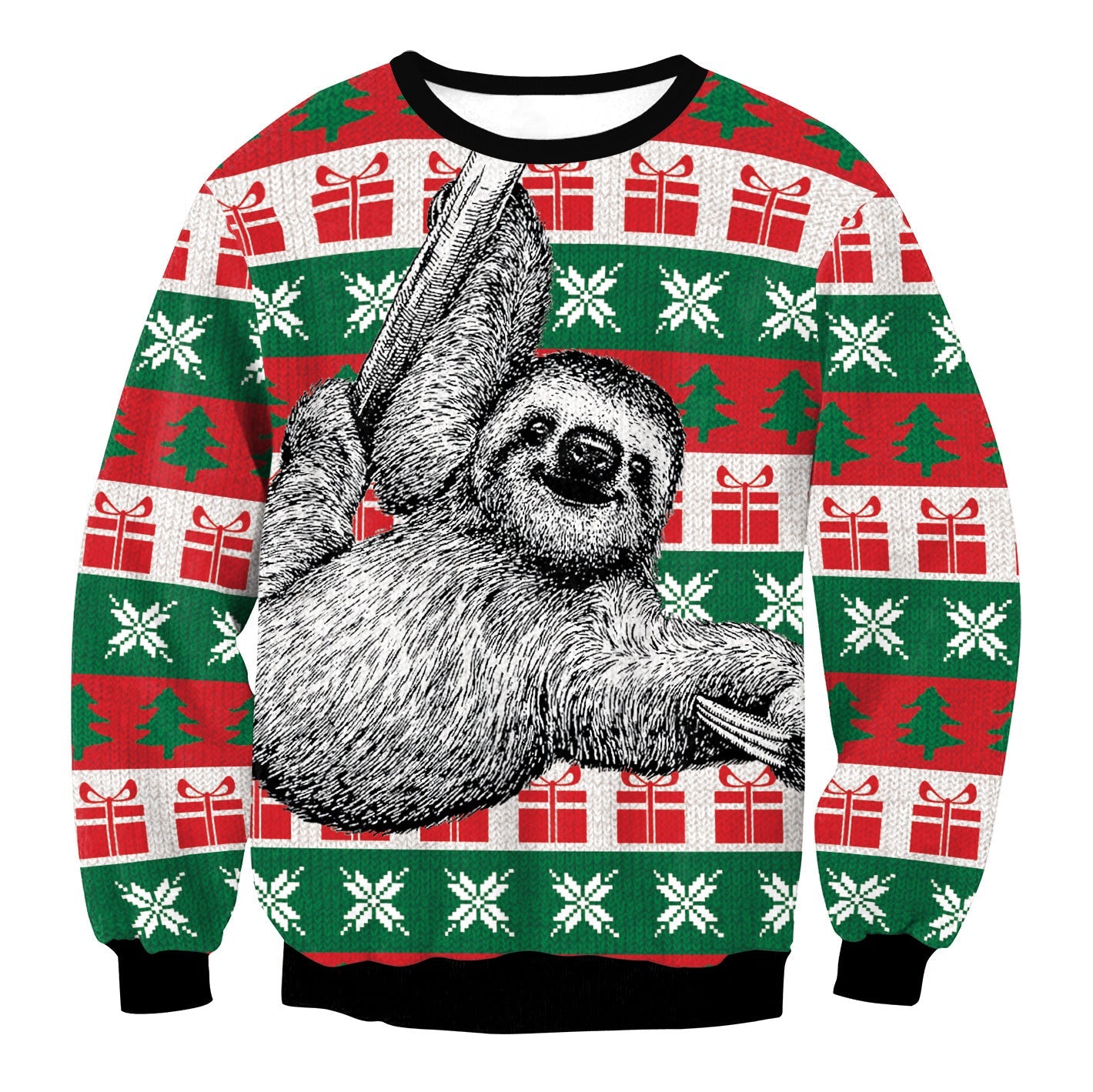 Festive Round Neck Christmas Sweater