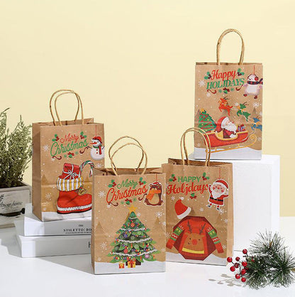 Christmas Gift Portable Kraft Paper Bag