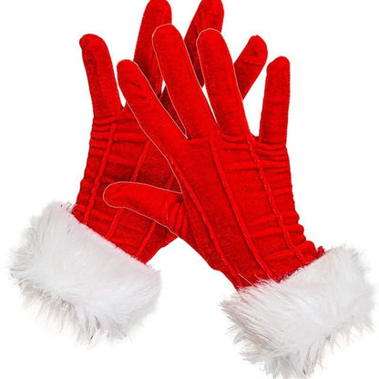 Limited Edition Red Velvet Christmas Gloves