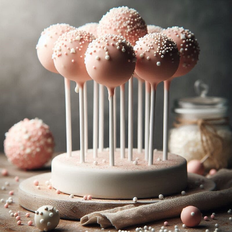 Pink Cake Pops for baby, bridal showers, birthday gifts