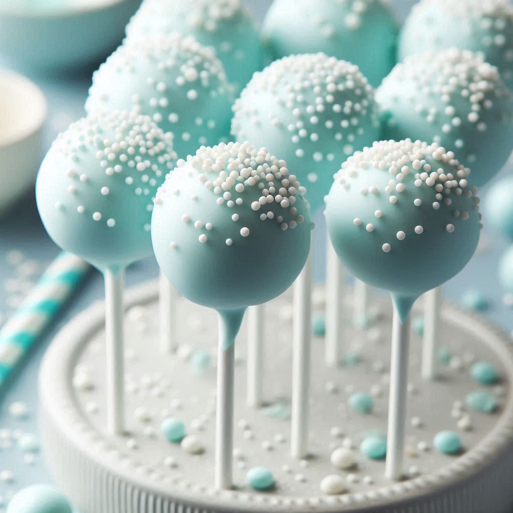 Blue Cake Pops for Baby Showers & Parties