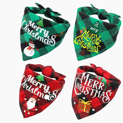 Christmas Pet Double Layer Saliva Bib