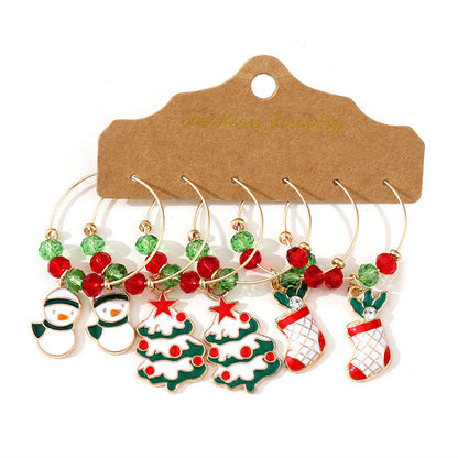 Festive Christmas Earrings Set