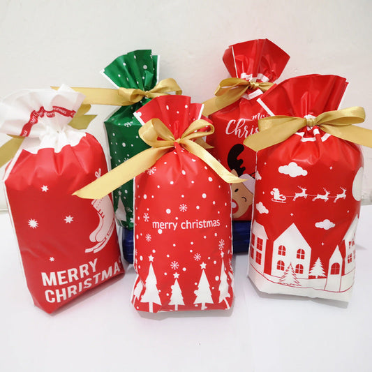 Sachet d'emballage de bonbons avec ruban de Noël