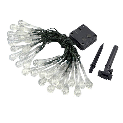 LED Outdoor Water Drops Solar String Lights