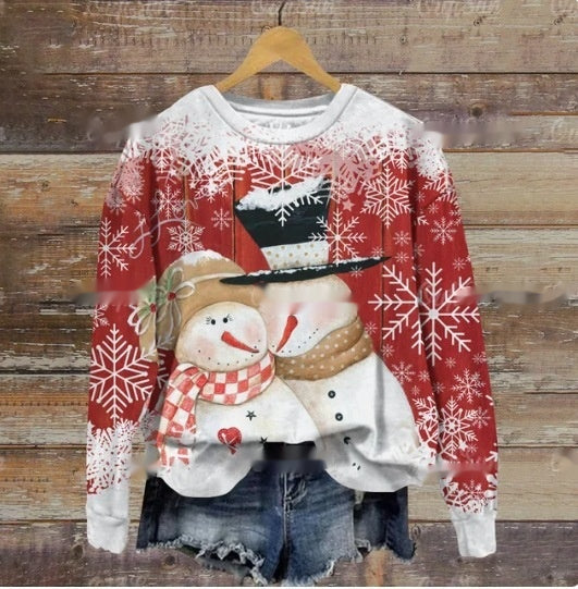 Funny Print Christmas Sweater for Ladies