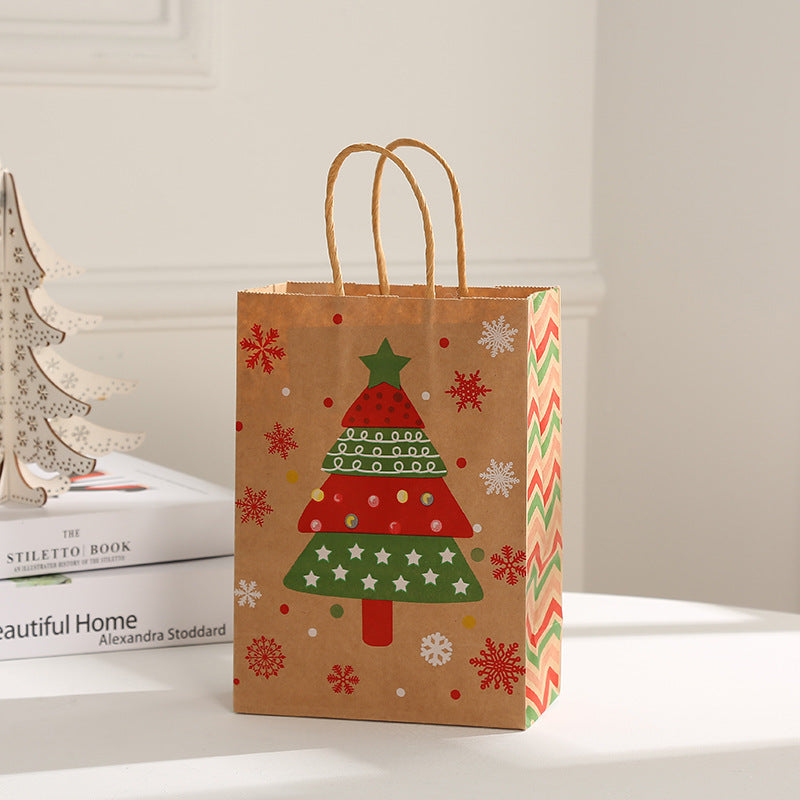 Christmas Gift Portable Kraft Paper Bag