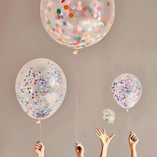 Confetti Latex Balloons 5 Pack