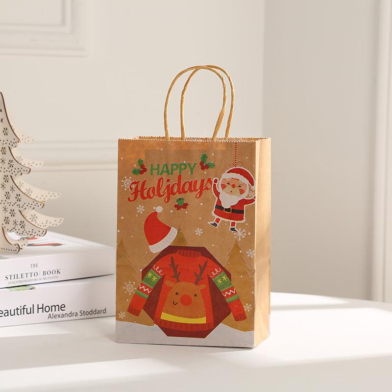 Christmas Gift Portable Kraft Paper Bag