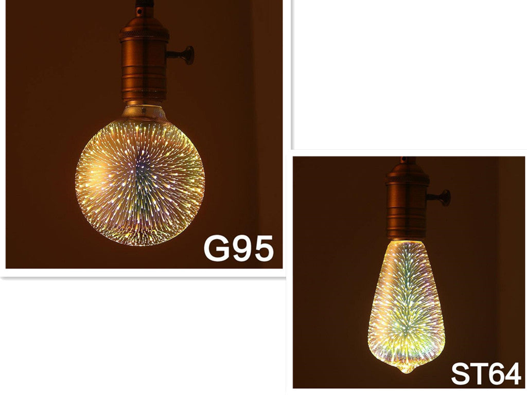 Visually Captivating LED Firework Light Bulb