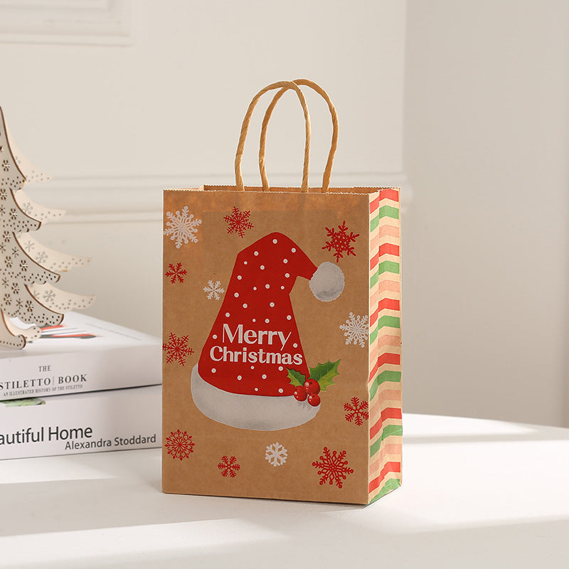 Christmas Gift Portable Kraft Paper Bag