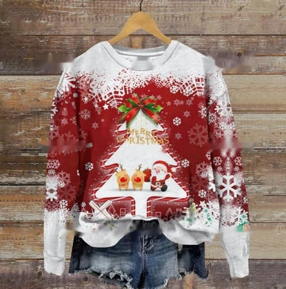 Funny Print Christmas Sweater for Ladies