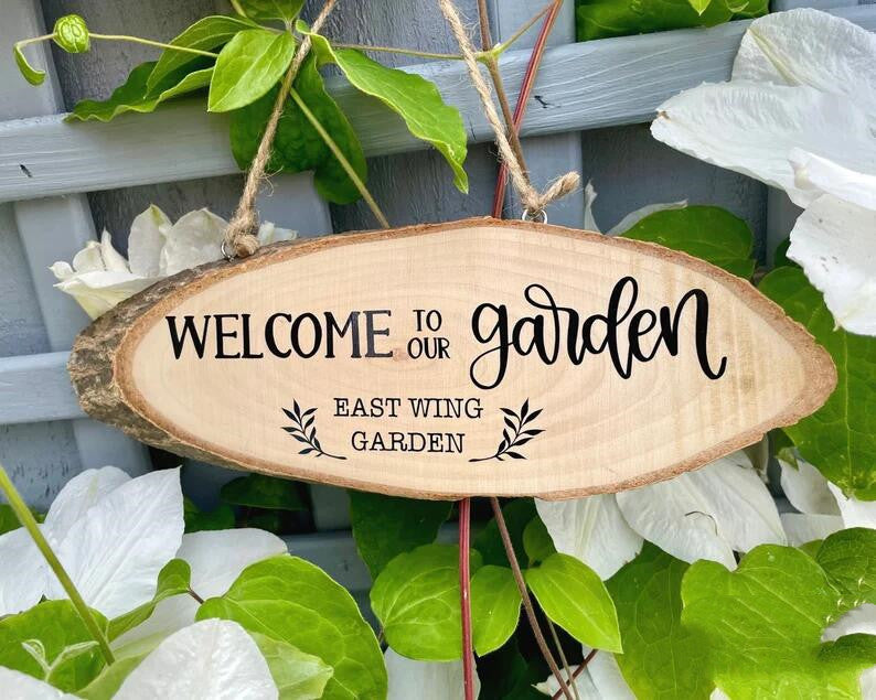 Personalized Wooden Garden Plaque