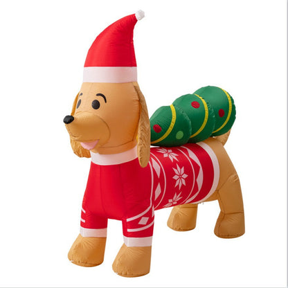 7FT Holiday Sausage Dog Christmas Tree Decor