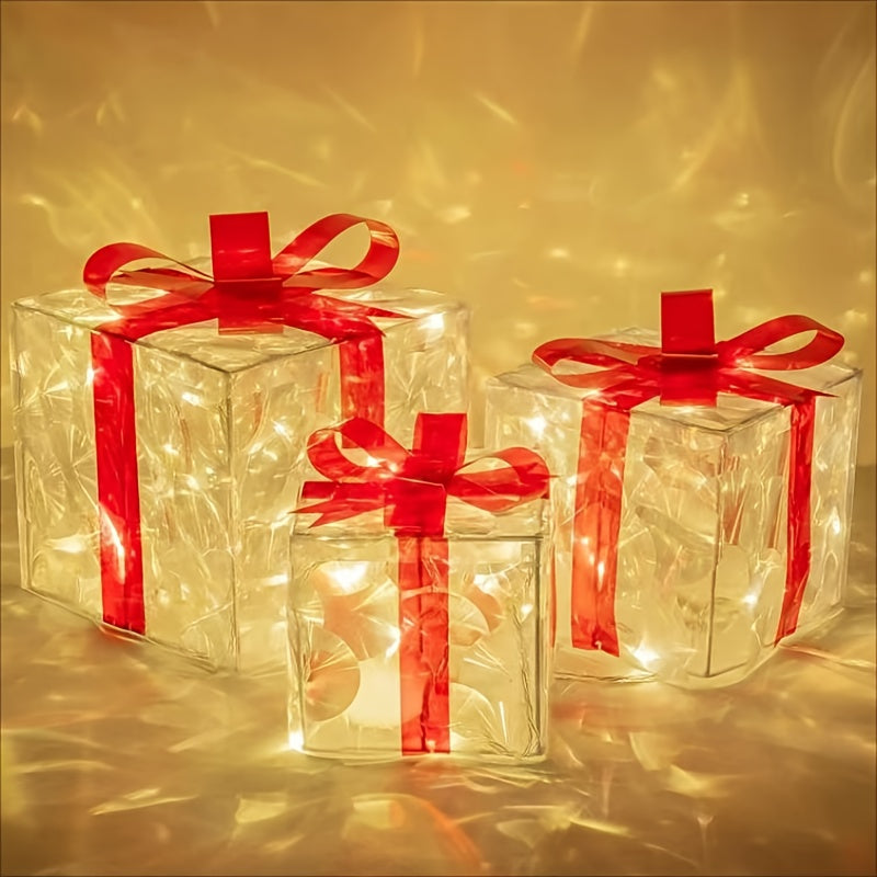 Light Up Christmas Gift Box Set