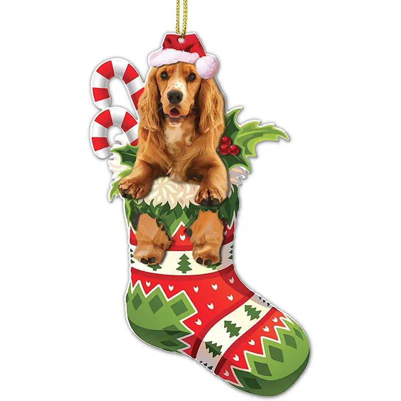 Dog Pendant Christmas Stockings