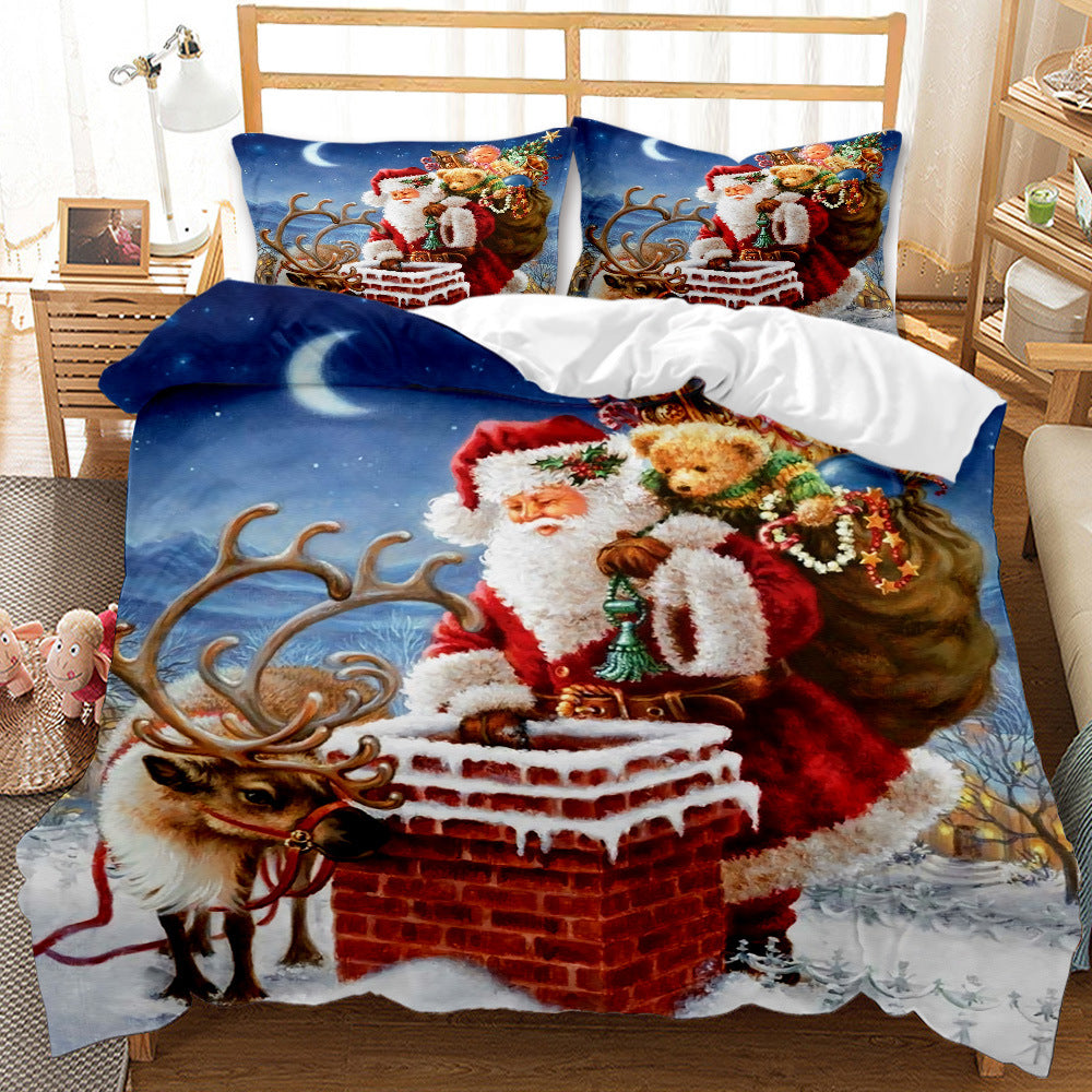 Red Christmas 3D Bedding Set