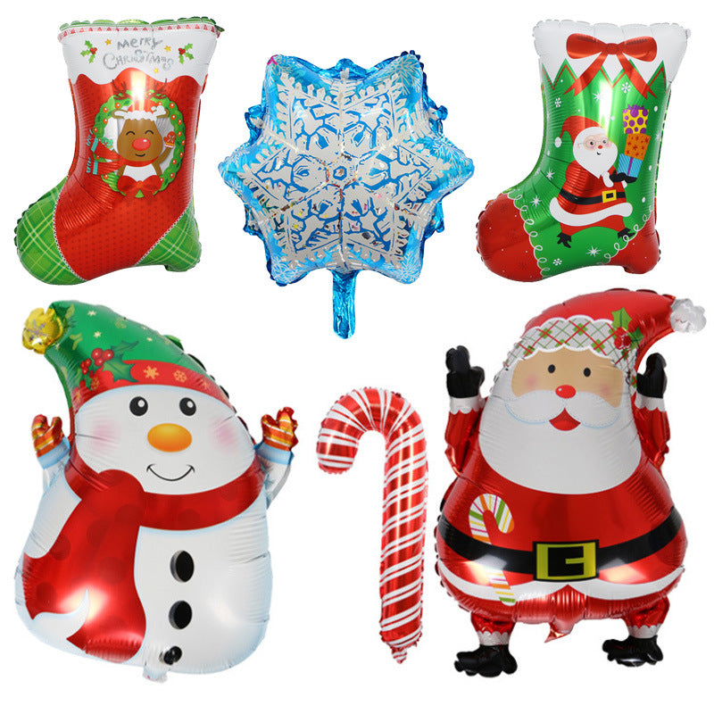 Christmas Crutch Foil Balloons