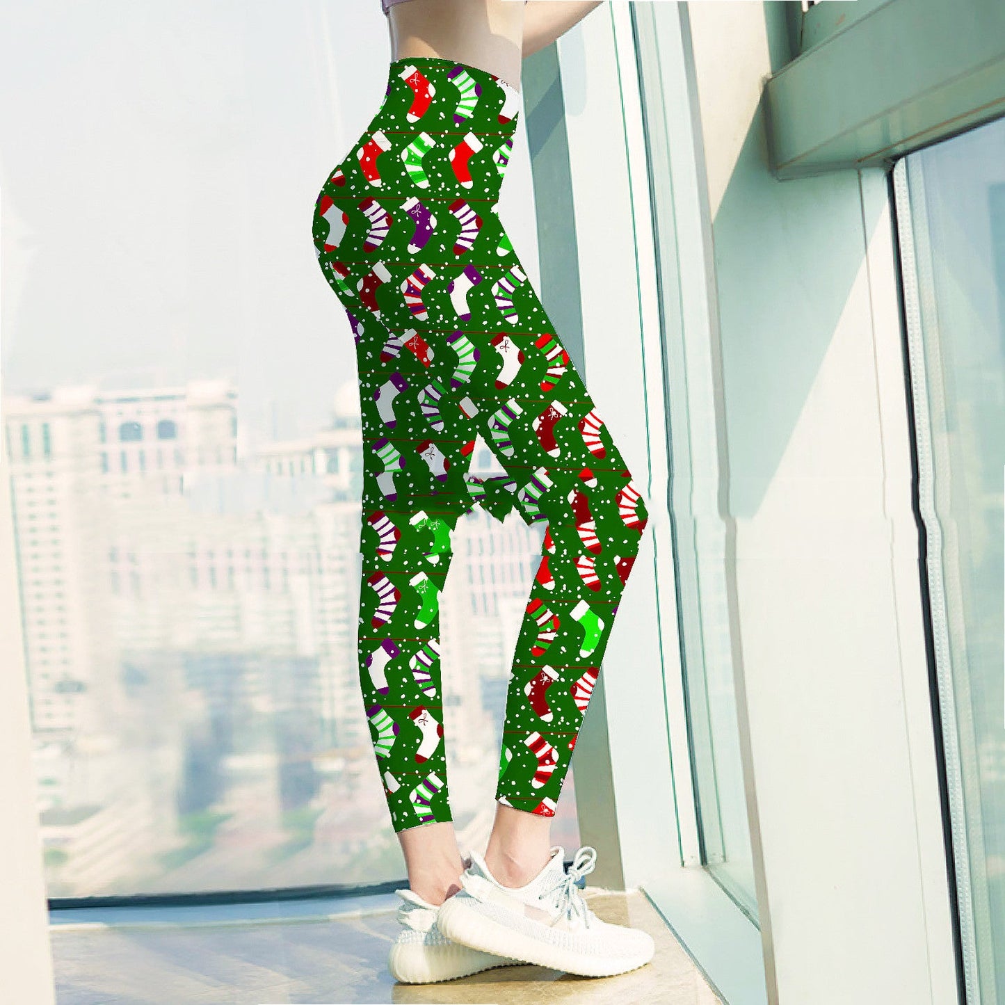 Personalized Christmas Leggings - Yoga Ready