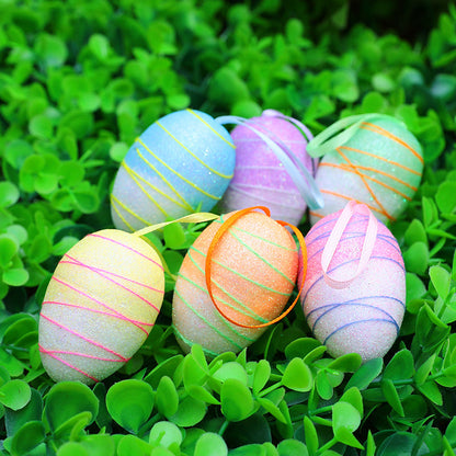 6PCS Easter Egg Hanging Ornaments