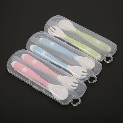 Baby Silicone Spoon Fork Storage Box