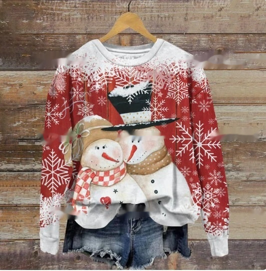 Funny Print Christmas Sweater for Ladies