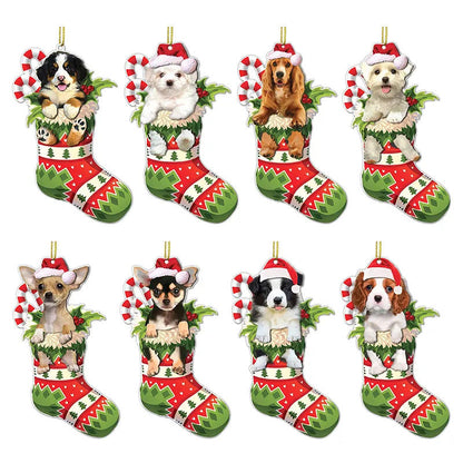 Dog Pendant Christmas Stockings