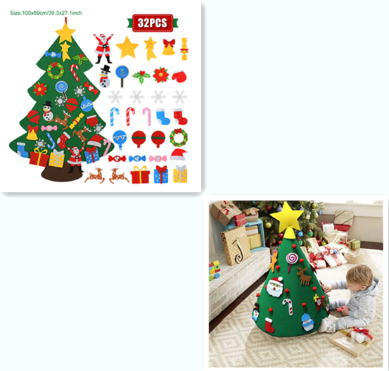 DIY Felt Christmas Tree Set