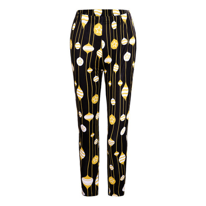 Christmas Costume Slim-fit Printed Trousers