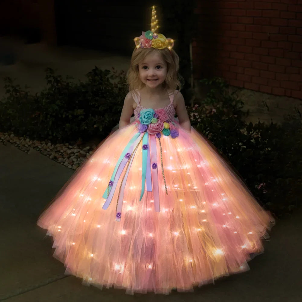 Light Up Unicorn Princess Dress