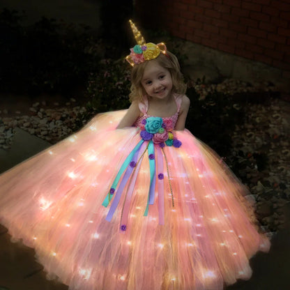 Light Up Unicorn Princess Dress