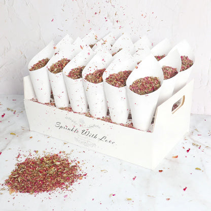 Wedding Confetti Cone Holder Set