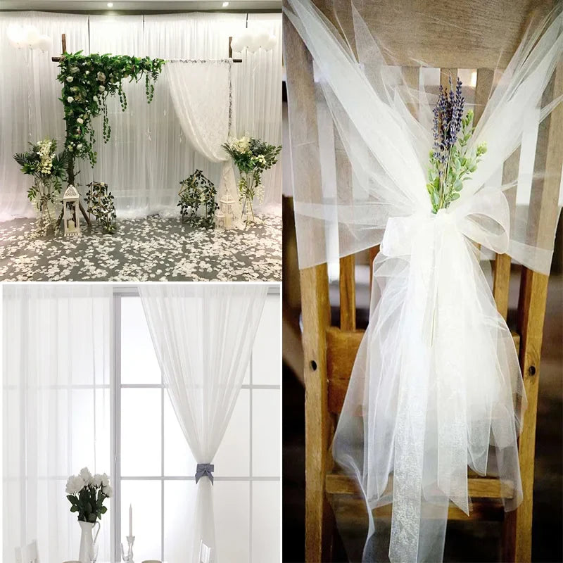 Wedding Decoration Tulle Roll - Crystal Organza Sheer Fabric