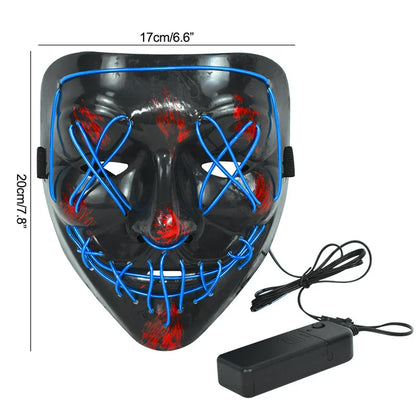 LED Glow In The Dark Halloween Mask