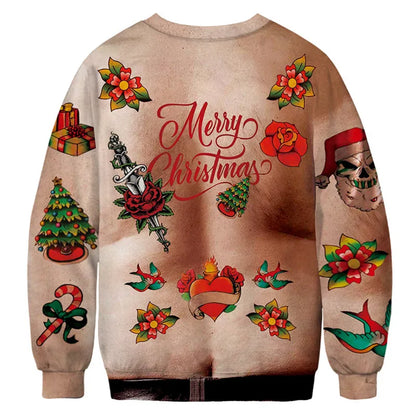 3D Funny Print Christmas Sweater