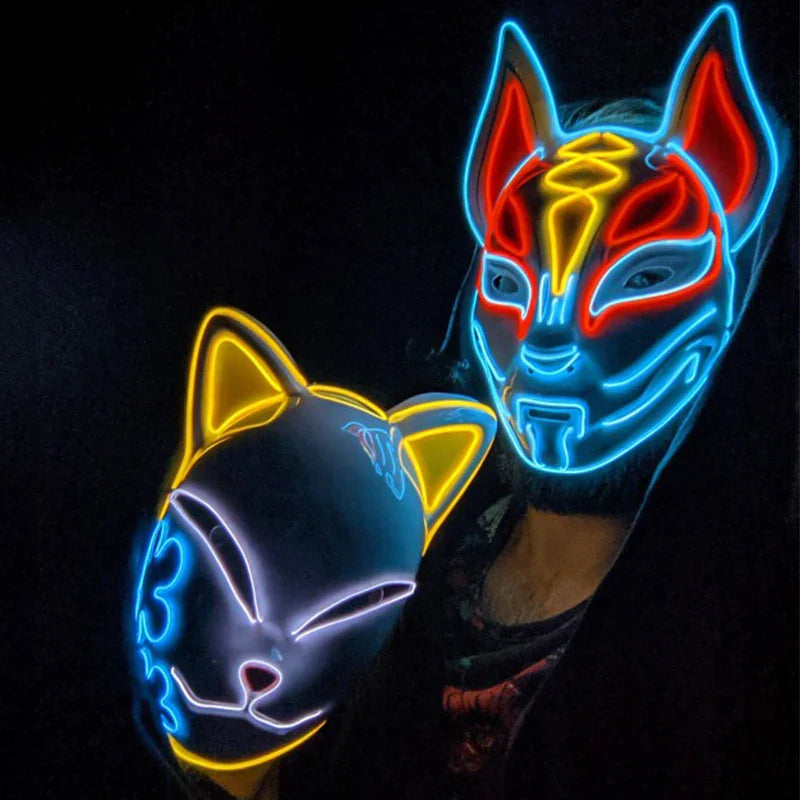 LED Neon Halloween Horror Mask