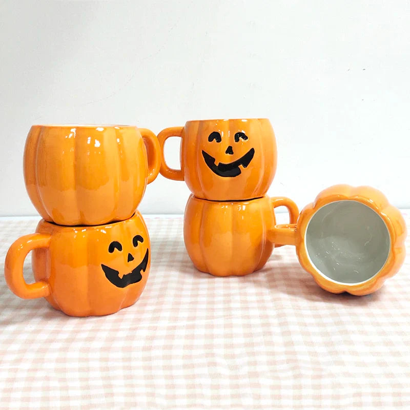 Tasse en céramique avec motif citrouille d'Halloween amusant